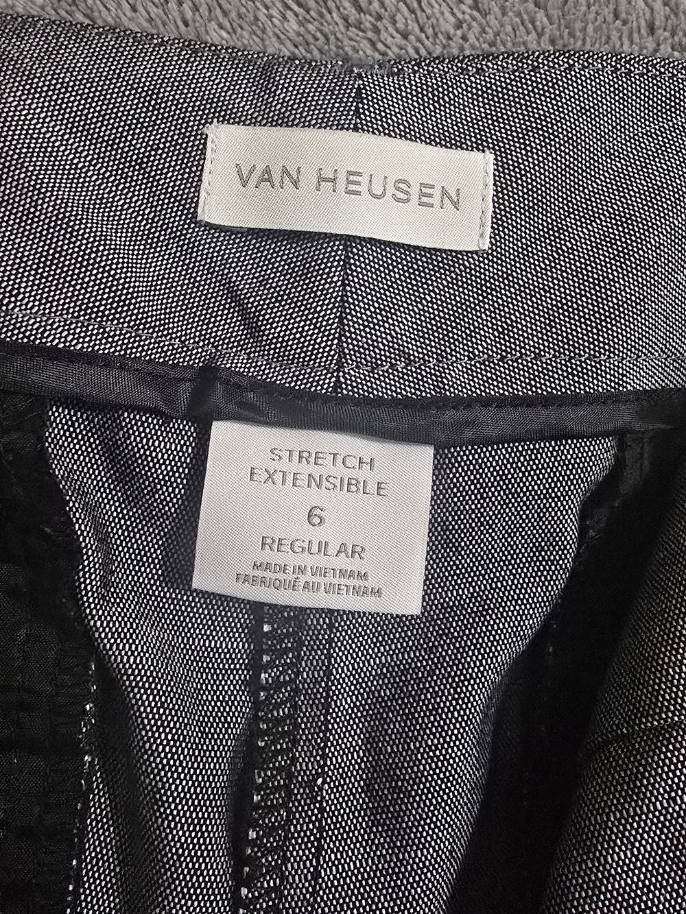 Van Heusen Gray Slim Dress Trousers - Picture 5 of 8
